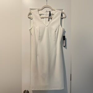 Andrew Marc White Open Back Dress